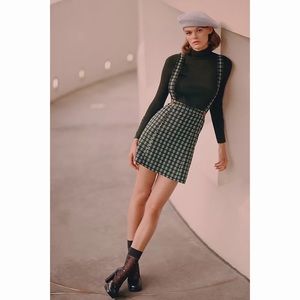 Anthropologie / NWT Maeve Plaid Pinafore Skirt